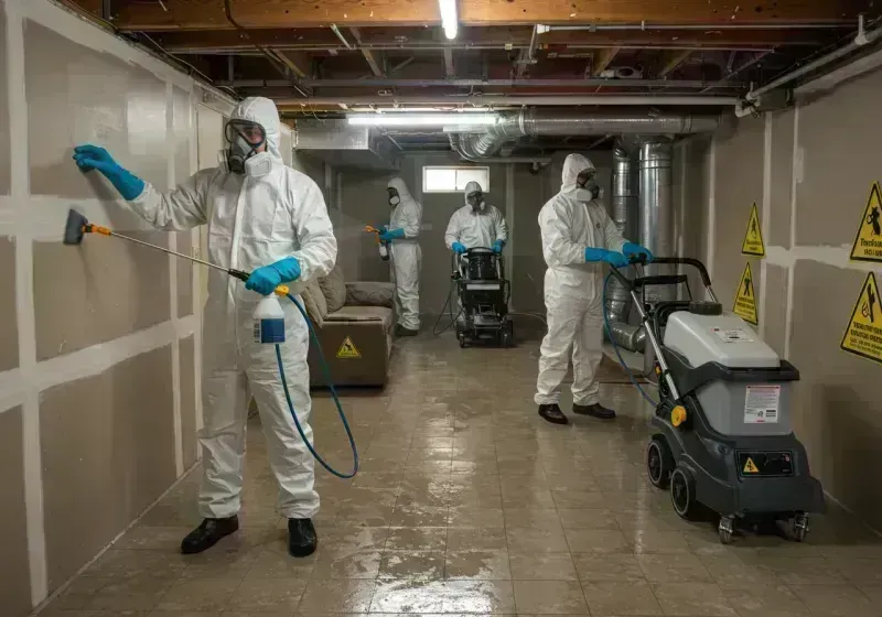 Basement Moisture Removal and Structural Drying process in Jasper County, MO